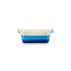 LE CREUSET Plat Rectangulaire Héritage en Céramique 19 cm Azur Tradition Clearance