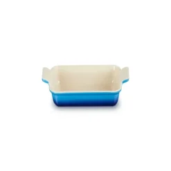 LE CREUSET Plat Rectangulaire Héritage en Céramique 19 cm Azur Tradition Clearance