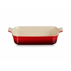 LE CREUSET Plat Rectangulaire Héritage en Céramique 32 cm Cerise Tradition Clearance