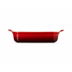 LE CREUSET Plat Rectangulaire Héritage en Céramique 32 cm Cerise Tradition Clearance