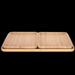 PEBBLY Plateau de Service en Bambou 42 x 30 cm Online