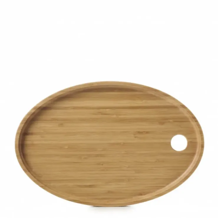 REVOL Plateau pour Assiette Ovale Bambou 36,5 x 25 cm Basalt New