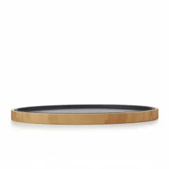 REVOL Plateau pour Assiette Ovale Bambou 36,5 x 25 cm Basalt New
