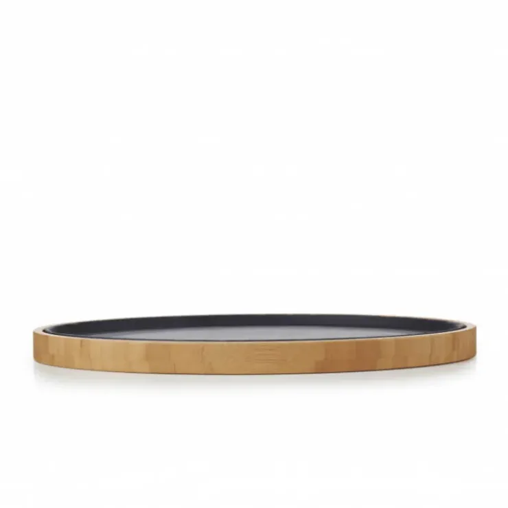 REVOL Plateau pour Assiette Ovale Bambou 36,5 x 25 cm Basalt New