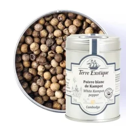TERRE EXOTIQUE Poivre Blanc de Kampot 50 g New