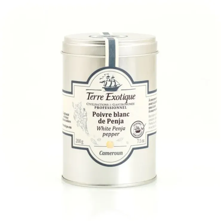 TERRE EXOTIQUE Poivre Blanc de Penja 200 g Hot