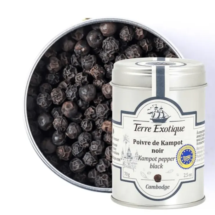 TERRE EXOTIQUE Poivre Noir de Kampot 70 g Sale