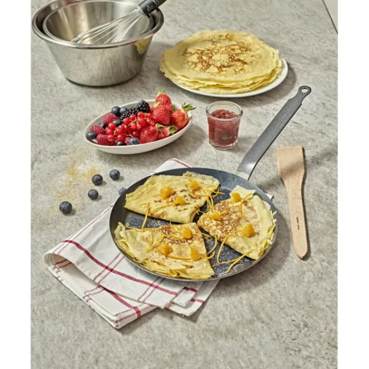 DE BUYER Poêle à Crêpes Tôle Bleue Ø 20 cm Outdoor Discount