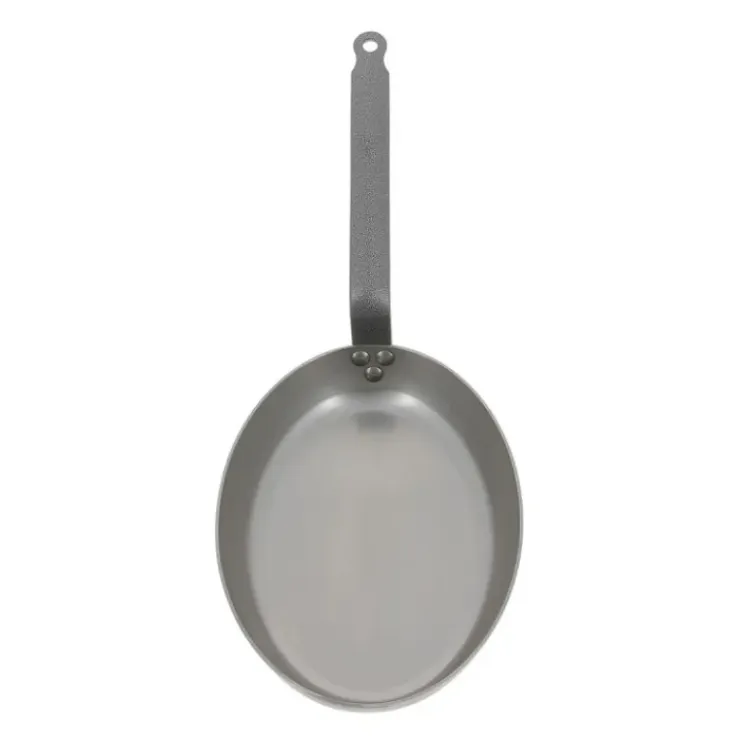 DE BUYER Poêle à Poisson Carbone Plus 36 cm, Ovale, , Tôle Acier Outlet