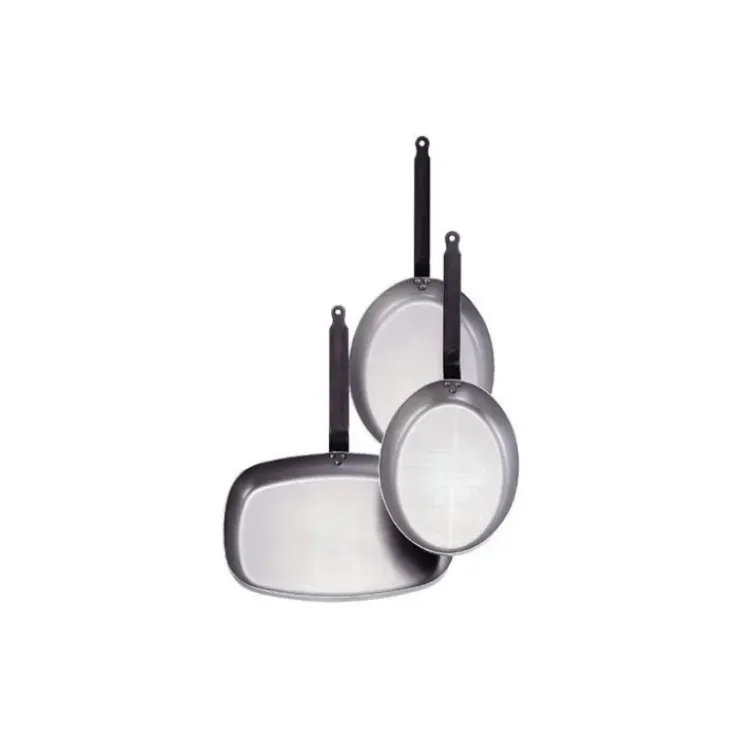 DE BUYER Poêle à Poisson Carbone Plus 36 cm, Ovale, , Tôle Acier Outlet