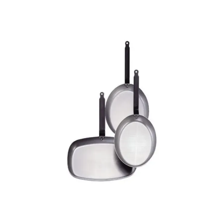 DE BUYER Poêle à Poisson Carbone Plus 40 cm, Ovale, , Tôle Acier Online