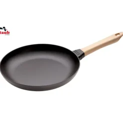 STAUB Poêle en Fonte Noir 28 cm Manche Bois Outlet