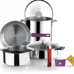 CRISTEL Poêle Mutine Ø 20 cm Manche Amovible Anti-Adhésive Inox Hot