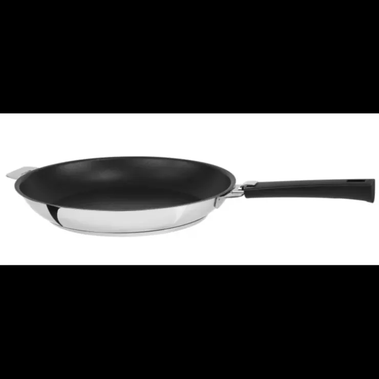 CRISTEL Poêle Mutine 28 cm Manche Amovible Antiadhésive Inox