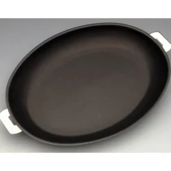 CRISTEL Poêle Mutine Ovale Ø 35 cm Manche Amovible Anti-Adhésive Inox Outlet
