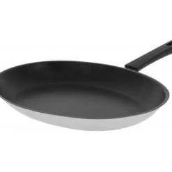 CRISTEL Poêle Ovale Mutine Ø 35 cm Manche Fixe Anti-Adhésive Inox Sale