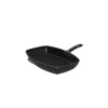 CHASSEUR Poêle-gril en Fonte rectangulaire 28 x 24 cm Noir Mat Outlet