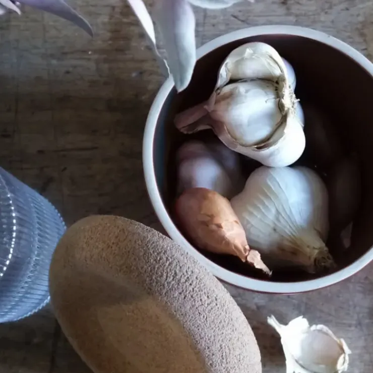 EMILE HENRY Pot à Ail en Céramique 0,94 l Truffe