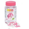 SCRAPCOOKING Pot de décors en sucre - Coeurs rose & blanc 50g New