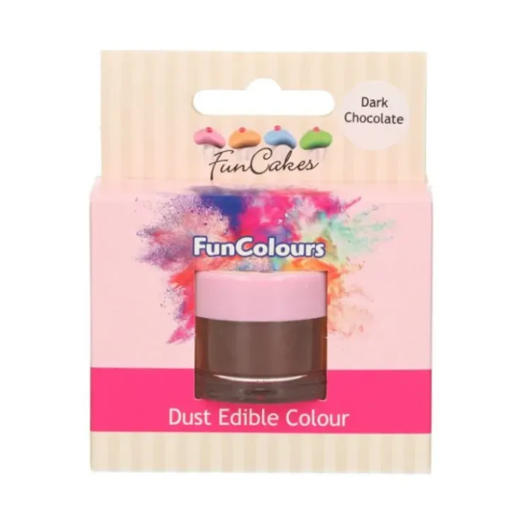 FUNCAKES Poudre comestible Chocolat noir 1,5 g