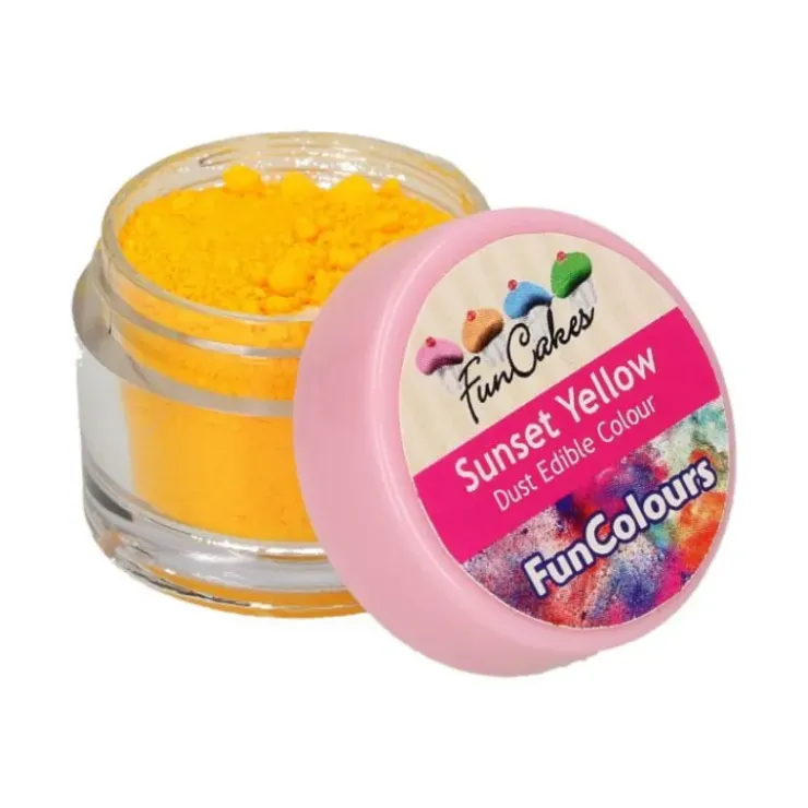 FUNCAKES Poudre comestible Jaune orangé 2,5 g Hot