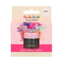 FUNCAKES Poudre comestible Noir 1,5 g Hot