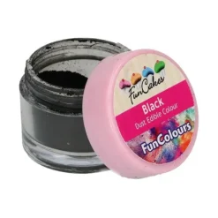 FUNCAKES Poudre comestible Noir 1,5 g Hot