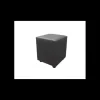 2IMAHL Pouf Carré en Tissu Gris Lisbonne