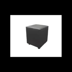 2IMAHL Pouf Carré en Tissu Gris Lisbonne