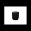 2IMAHL Pouf Rond en Simili Cuir Noir Lisbonne Best