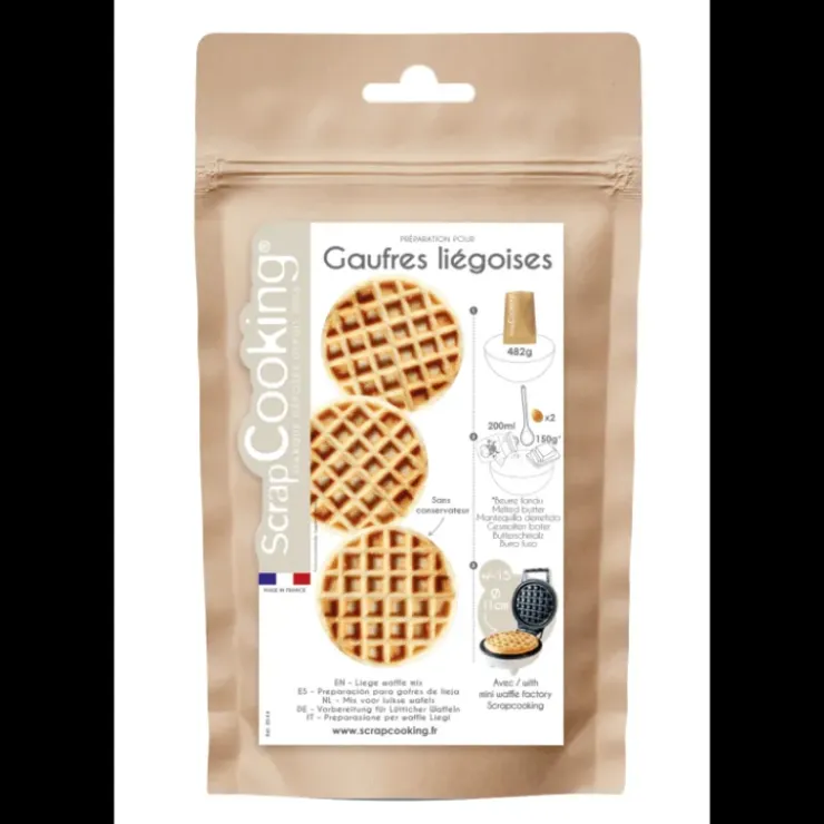 SCRAPCOOKING Préparation Gaufres Liégeoises 480 g New