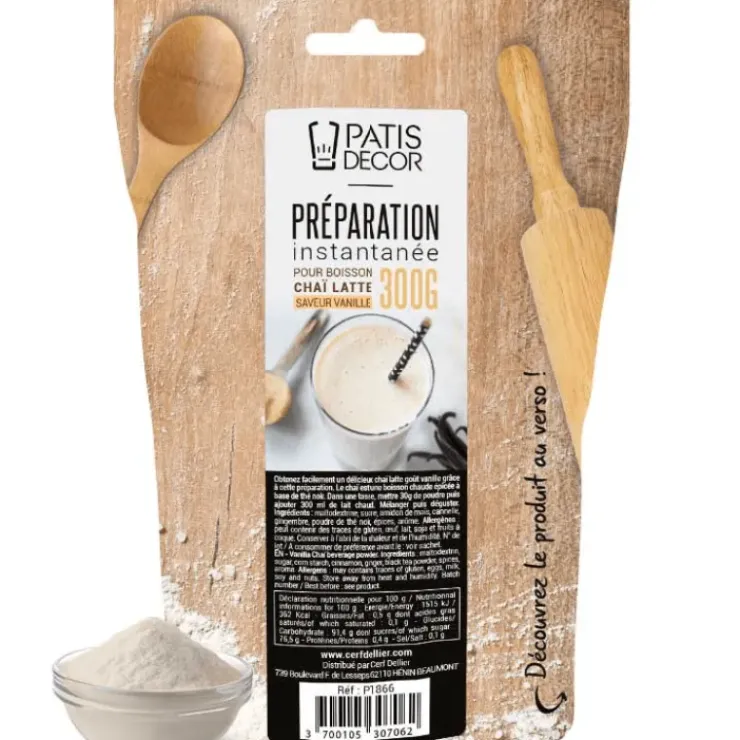 PATISDECOR Préparation Instantanée pour Chaï Latte Vanille 300 g Patisdécor Hot