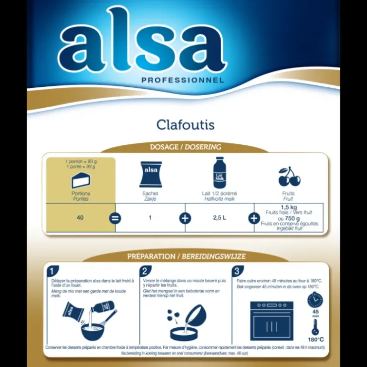ALSA Préparation pour Mousse à la Framboise Hot