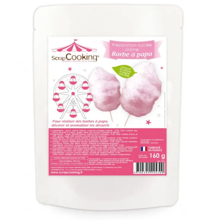 SCRAPCOOKING Préparation sucrée pour barbe à papa rose Best