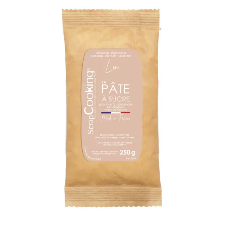 SCRAPCOOKING Pâte à Sucre Beige Lin Colorant Naturel 250 g Best