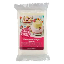 FUNCAKES Pâte à Sucre Blanche Chamallow 250g Hot