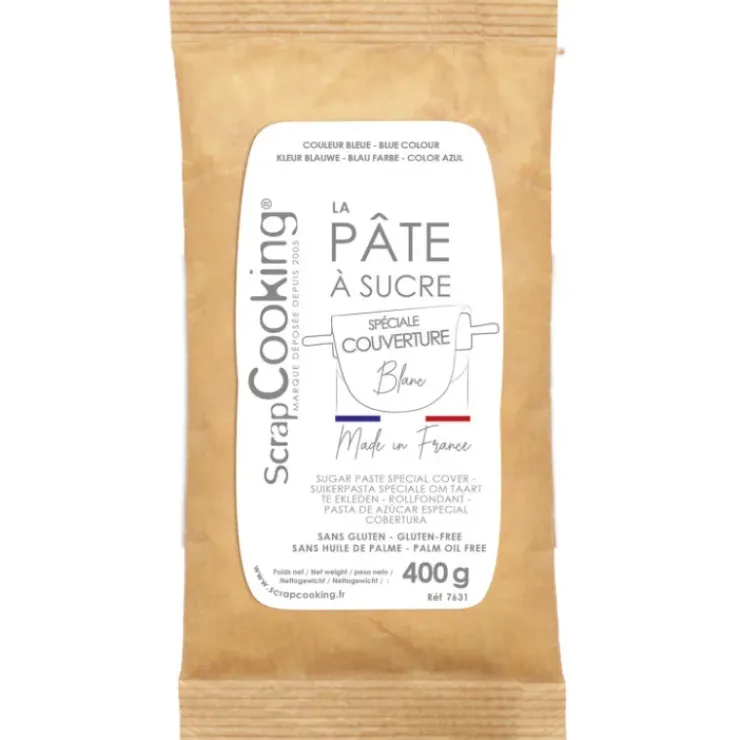 SCRAPCOOKING Pâte à Sucre Blanche Spéciale Couverture 400g Clearance