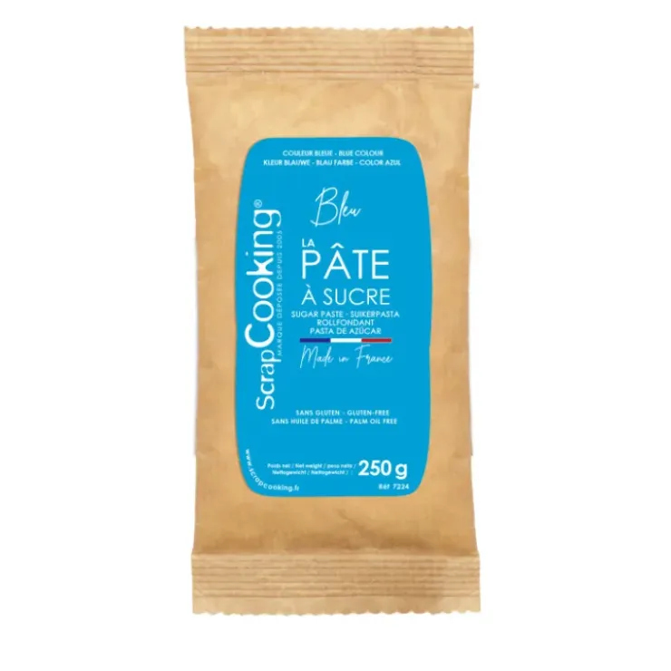 SCRAPCOOKING Pâte à Sucre Bleu 250 g