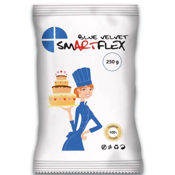 SMARTFLEX Pâte à Sucre Bleu Blue Velvet 250g Hot