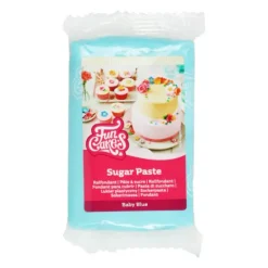 FUNCAKES Pâte à Sucre Bleu Layette 250g