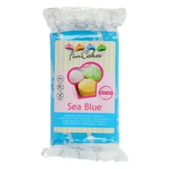 FUNCAKES Pâte à Sucre Bleu Mer 250g Best