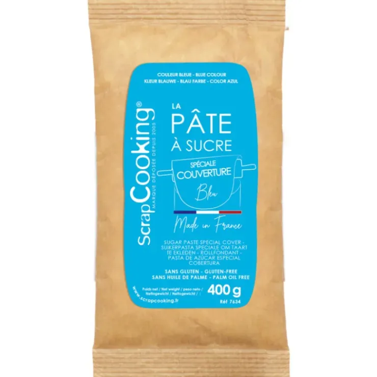 SCRAPCOOKING Pâte à Sucre Bleu Spéciale Couverture 400g Clearance