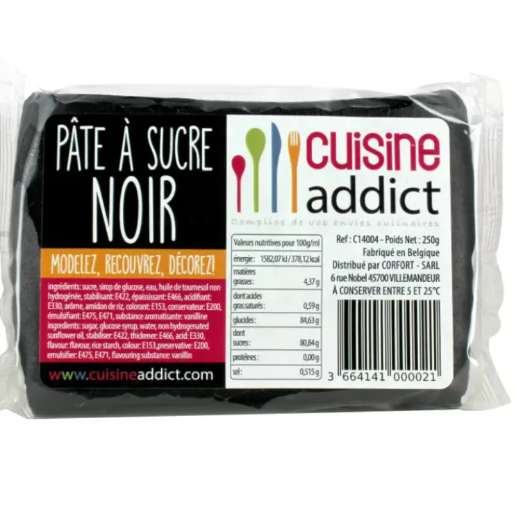 CUISINEADDICT Pâte à Sucre Noir 250g Online