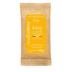 SCRAPCOOKING Pâte à Sucre Orange Pastel 250 g Hot