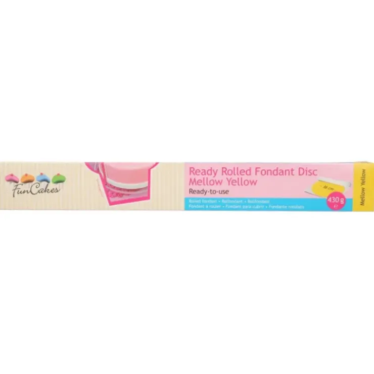 FUNCAKES Pâte à Sucre Prête à Dérouler Jaune 430g Clearance