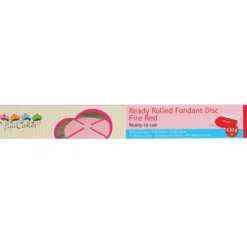 FUNCAKES Pâte à Sucre Prête à Dérouler Rouge Feu 430 g New