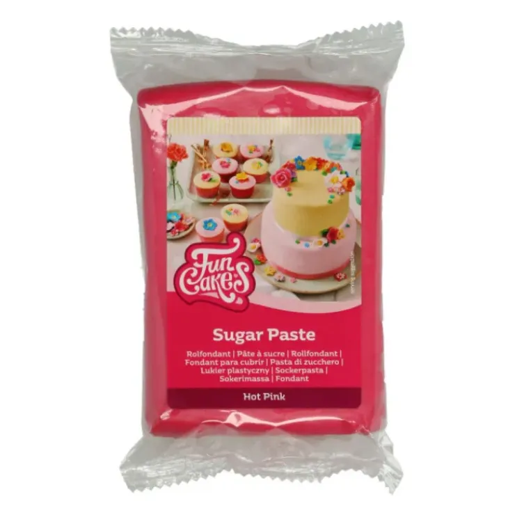 FUNCAKES Pâte à Sucre Rose Framboise 250g Clearance