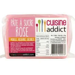 CUISINEADDICT Pâte à Sucre Rose 250g Hot