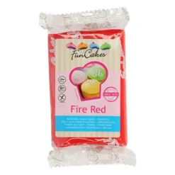 FUNCAKES Pâte à Sucre Rouge 250g New