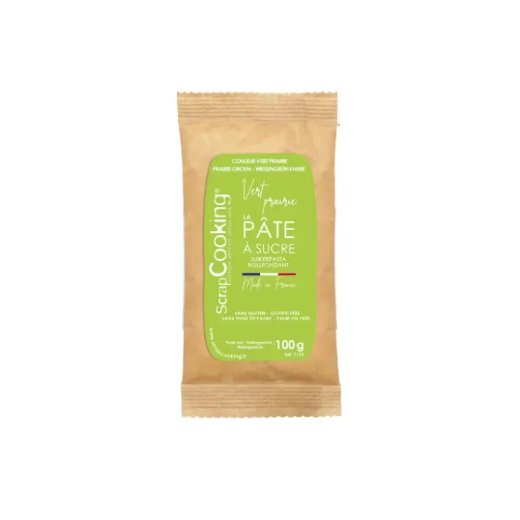 SCRAPCOOKING Pâte à Sucre Vert Clair 100 g Hot